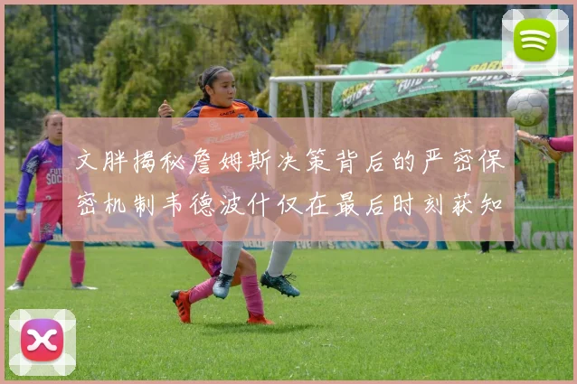 文胖揭秘詹姆斯决策背后的严密保密机制韦德波什仅在最后时刻获知消息